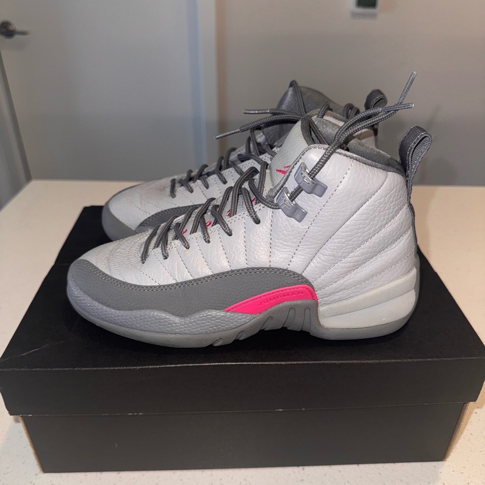 Jordan Air 12 Retro GG in Gray and Pink